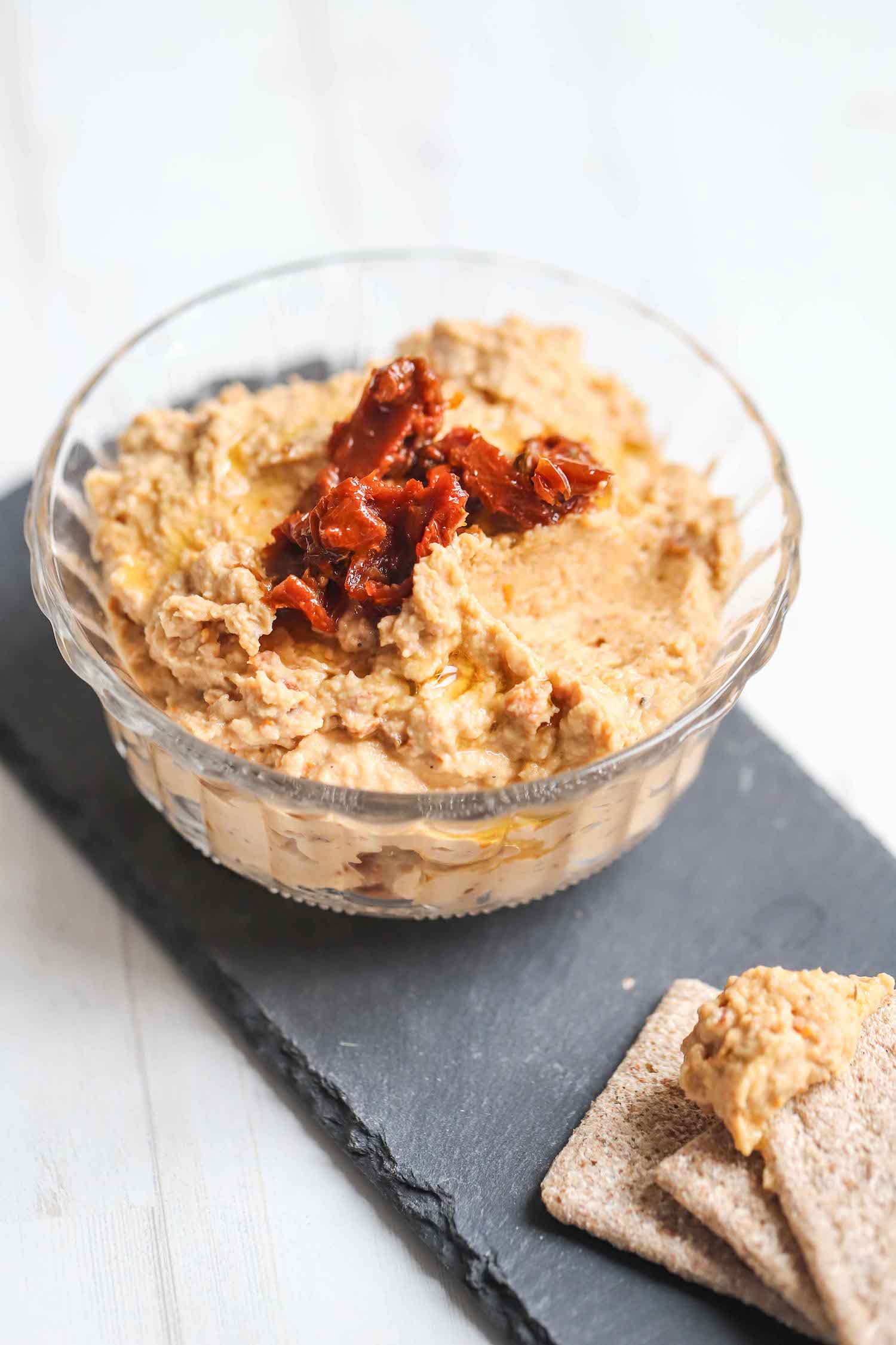 Sundried Tomato Hummus Recipe - Roshni Sanghvi