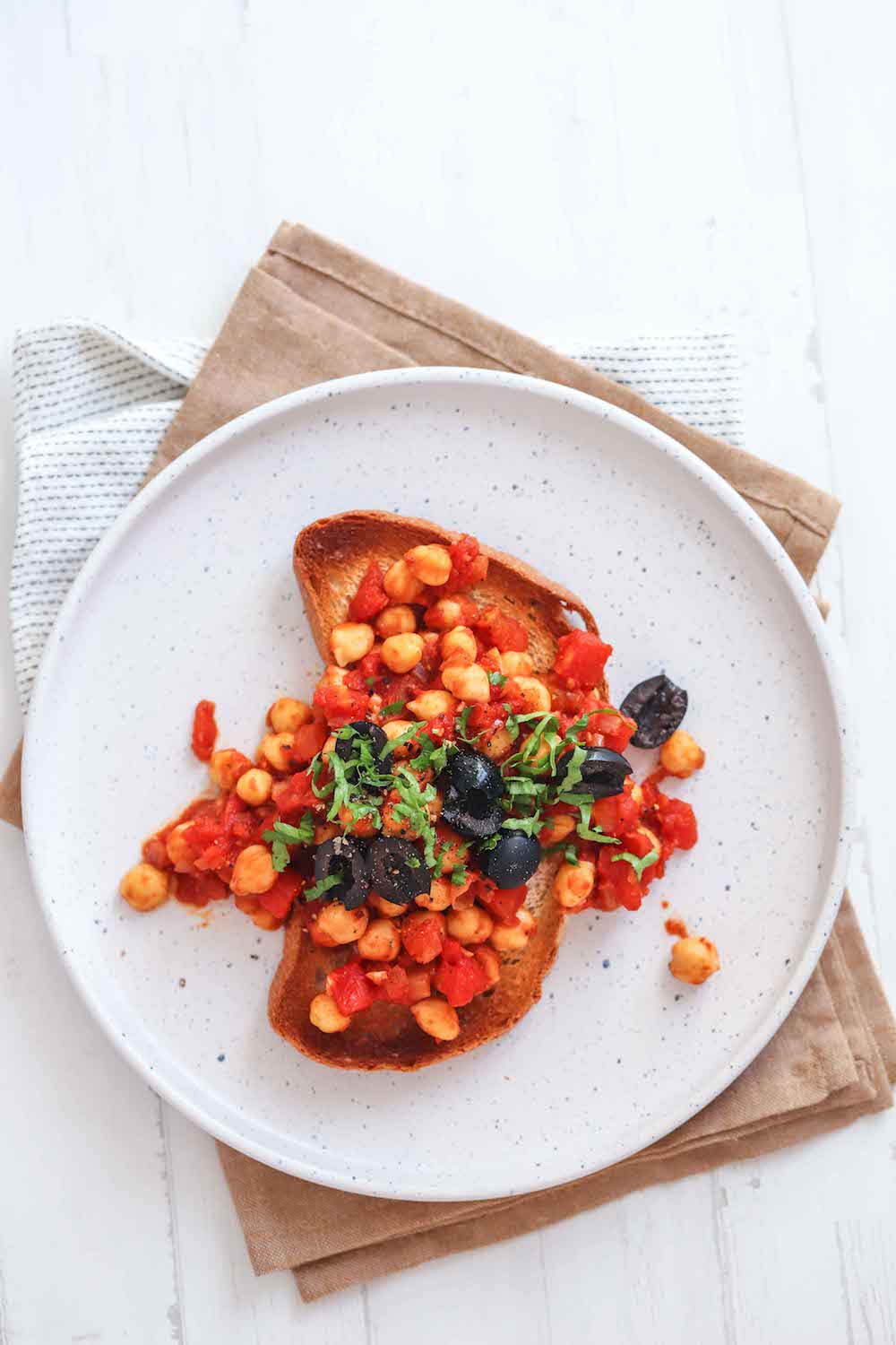 Vegan Greek Chickpeas On Toast - Roshni Sanghvi