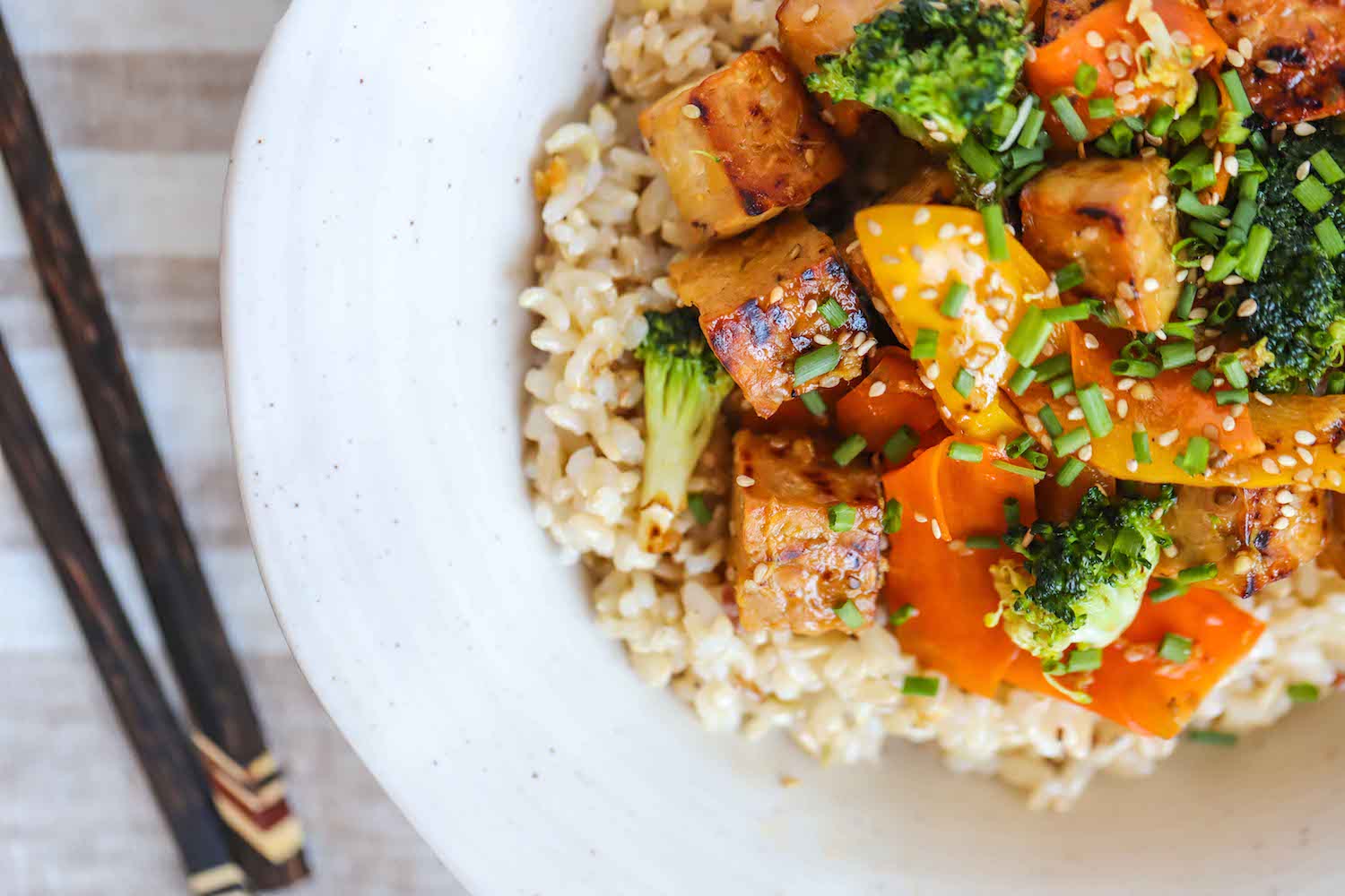 Vegan Tempeh Stir Fry Recipe - Roshni Sanghvi