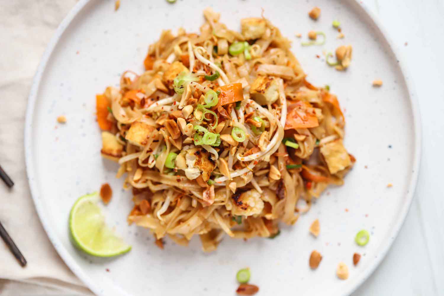 Vegan Tofu Pad Thai Recipe - Roshni Sanghvi