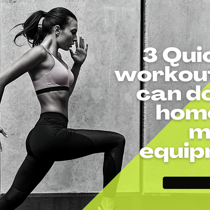 Three quick HIIT workouts you can do from home with minimal equipments. - Roshni Sanghvi