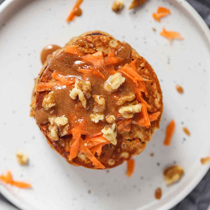 Vegan Carrot Caramel Pancake Recipes - Roshni Sanghvi