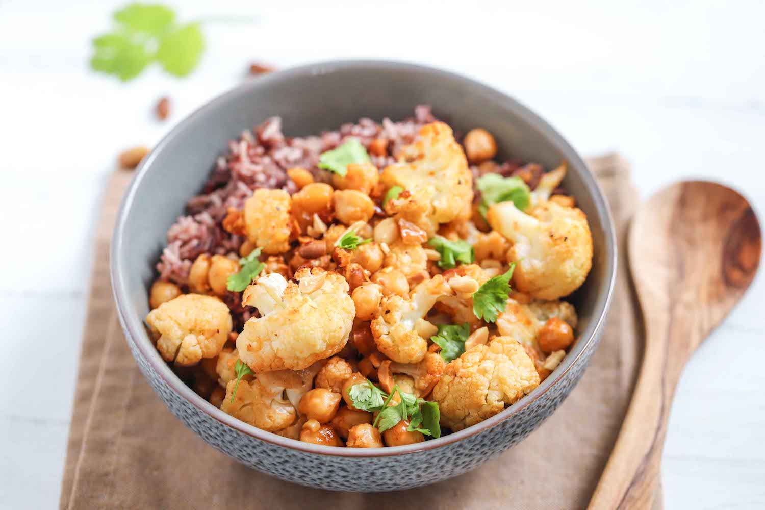 Vegan Chickpea and Cauliflower Bowl Recipe - Roshni Sanghvi