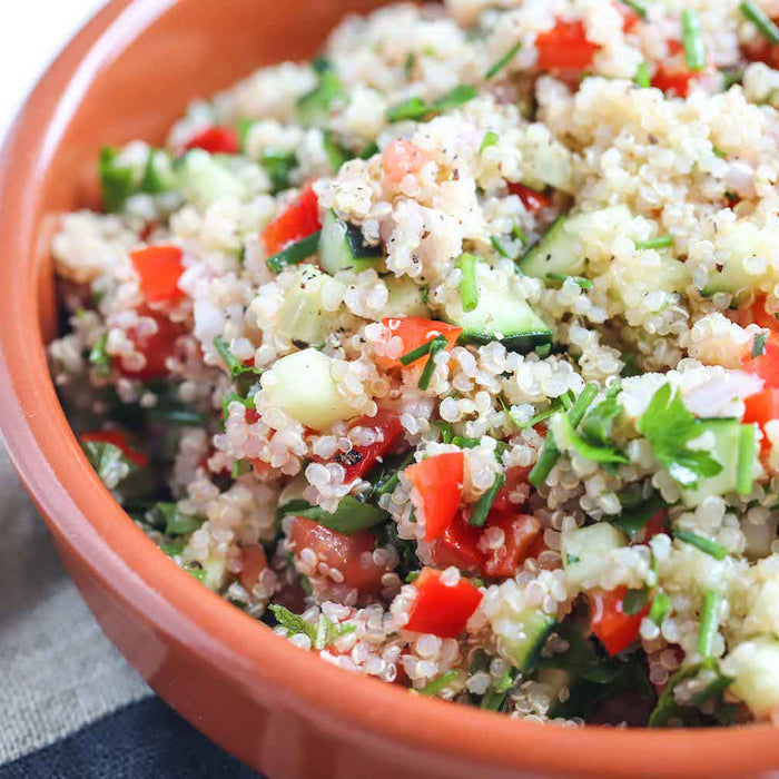 Vegan Quinoa Tabbouleh Recipe - Roshni Sanghvi