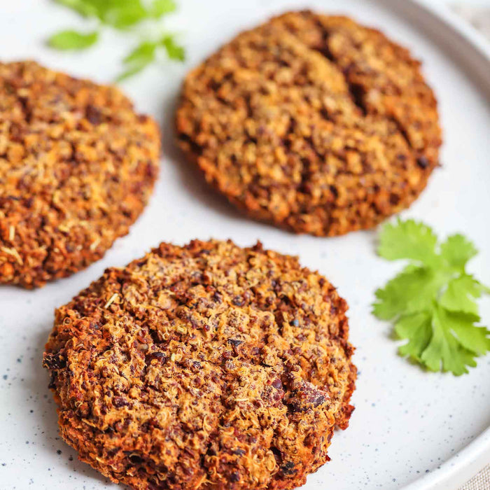 Vegan Sweet Potato Quinoa Burger - Roshni Sanghvi