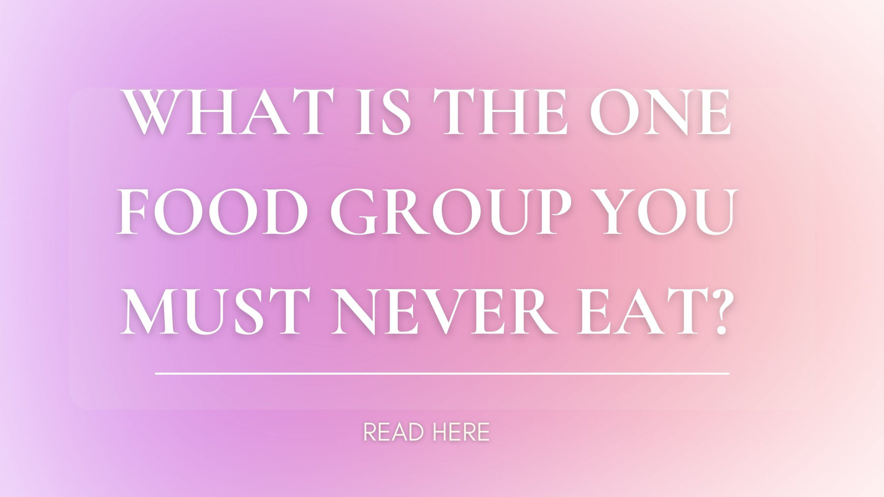 What is one food group you must NEVER eat? | Roshni Sanghvi